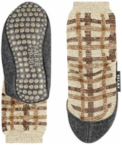 Falke Checked Cosyshoes Kids -Chaussures falke checked cosyshoes kids sand mel 4651 31 32 sand mel 4651 1