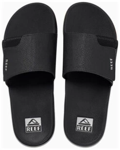 Reef Fanning Slide -Chaussures reef fanning slide black silver 1